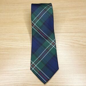 CLUB ROOM Mens Neck Tie Blue Green Tartan Plaid Classic Pointed